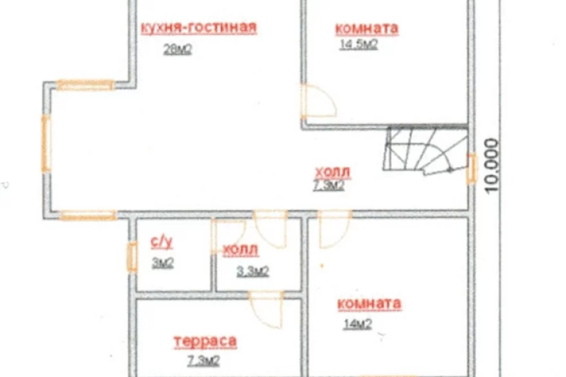 Дом из бруса 8х10 к2п20 Дом из бруса 8х10 к2п20