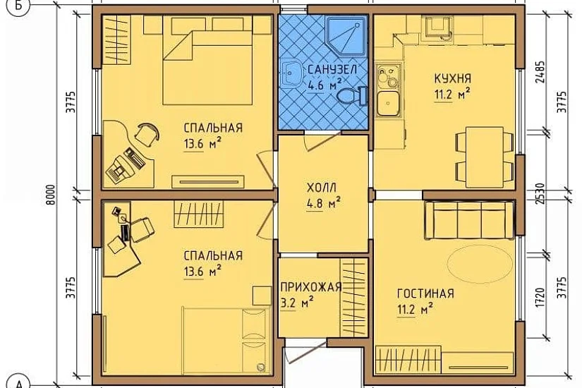 Каркасный дом КД-70 Каркасный дом КД-70