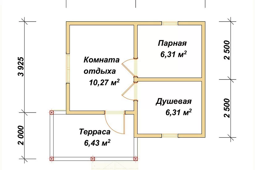 Баня 5х6 из бруса Баня 5х6 из бруса