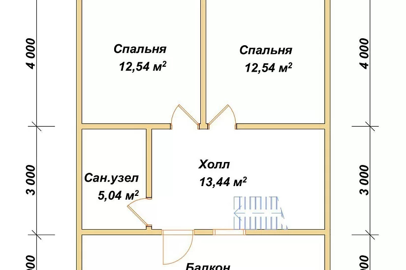 Дом из профилированного бруса 7х9 Дом из профилированного бруса 7х9