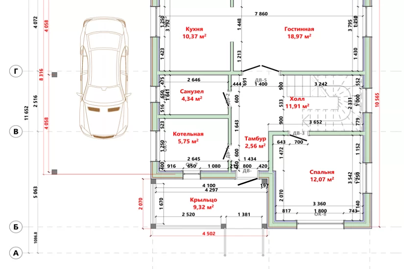 Дом-каркасный-2этажа-8401х10565-ЭП Дом-каркасный-2этажа-8401х10565-ЭП