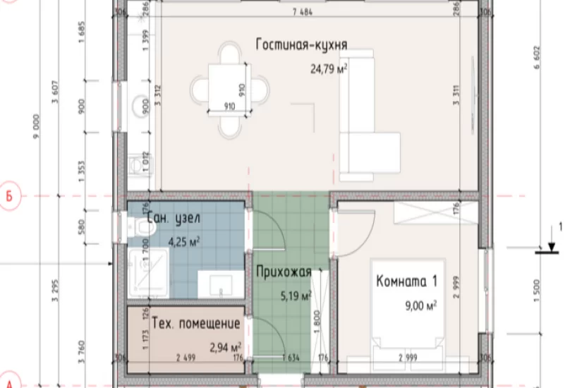 Дом-каркасный-1этаж-7900х9000-ЭП Дом-каркасный-1этаж-7900х9000-ЭП