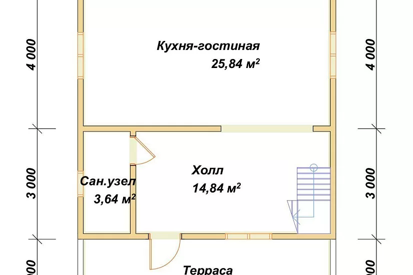 Дом из профилированного бруса 7х9 Дом из профилированного бруса 7х9