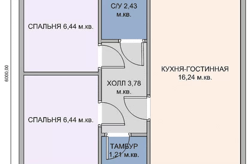 Каркасный дом 7х6 одноэтажный Каркасный дом 7х6 одноэтажный
