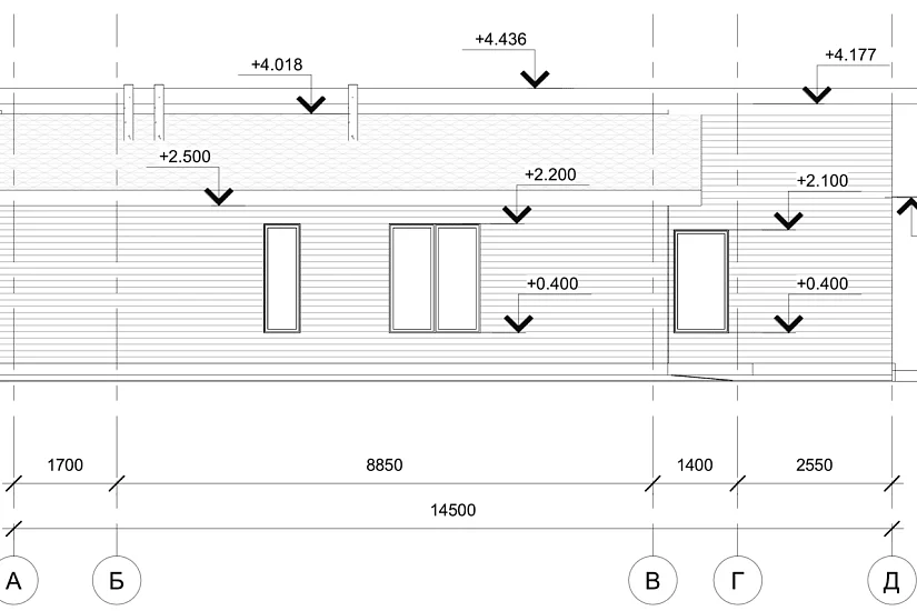 Дом-каркас200мм-8400х14500мм-1эт-АР Дом-каркас200мм-8400х14500мм-1эт-АР