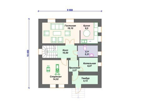 Проект дома К-035 (132.61 кв.м) Проект дома К-035 (132.61 кв.м)