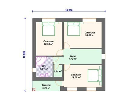 Проект дома К-072 (179.76 кв.м ) Проект дома К-072 (179.76 кв.м )