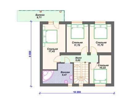 Проект дома К-090 (190.84 кв.м) Проект дома К-090 (190.84 кв.м)