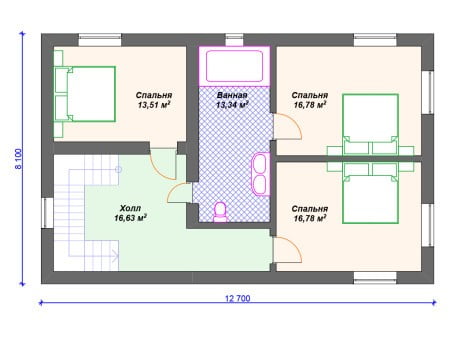 Проект дома К-129 (223.37 кв.м) Проект дома К-129 (223.37 кв.м)