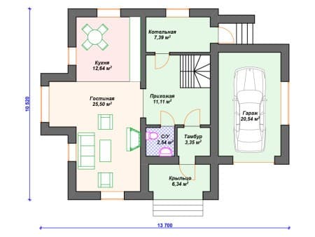 Проект дома К-126 (157.53 кв.м) Проект дома К-126 (157.53 кв.м)
