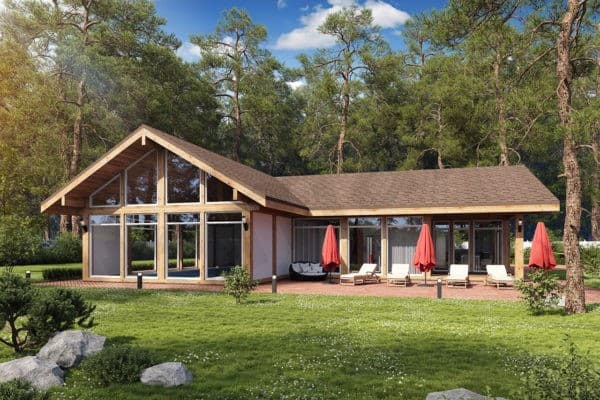 Фахверковый дом ФБН-1-1-230 / Бассейн Фахверковый дом ФБН-1-1-230 / Бассейн