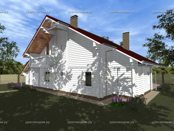 Двухэтажный дом из бруса с Гаражом НАГАЕВО 2-8(10)-17,8(15,5) Двухэтажный дом из бруса с Гаражом НАГАЕВО 2-8(10)-17,8(15,5)