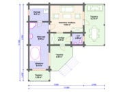 Проект бани Б-036 (83.81 кв.м Проект бани Б-036 (83.81 кв.м