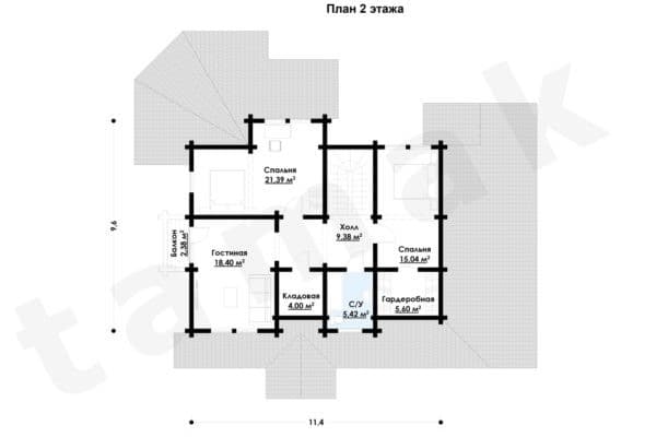 Дом из клееного бруса БД-138-1-234 Дом из клееного бруса БД-138-1-234