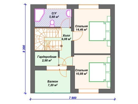 Проект дома К-115 (94.11 кв.м) Проект дома К-115 (94.11 кв.м)