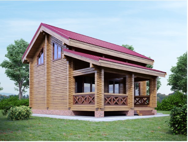 Проект дома из бруса №1035 РП Проект дома из бруса №1035 РП