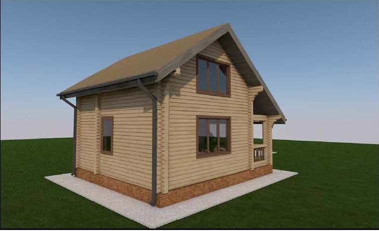Проект дома из бруса №100-700 Проект дома из бруса №100-700
