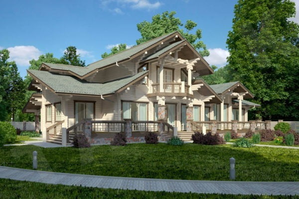 Дом из клееного бруса БД-149-1-521 Дом из клееного бруса БД-149-1-521