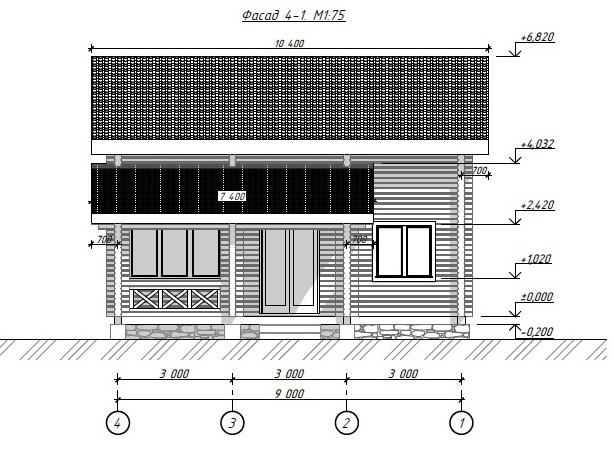 Проект дома из бруса №1035 РП Проект дома из бруса №1035 РП