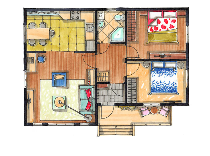 Проект дома из бруса №316 Проект дома из бруса №316