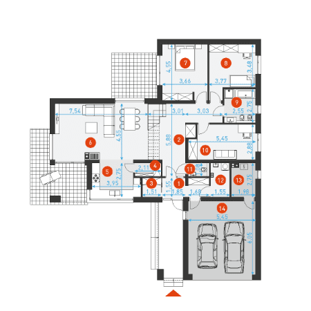 Проект дома из сип панелей Комфортный Проект дома из сип панелей Комфортный