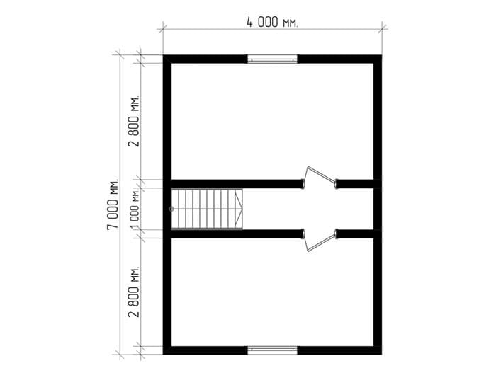 Дом из бруса №34 8x7 м Дом из бруса №34 8x7 м