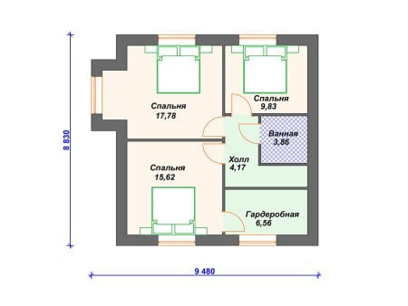 Проект дома К-099 (119.77 кв.м) Проект дома К-099 (119.77 кв.м)