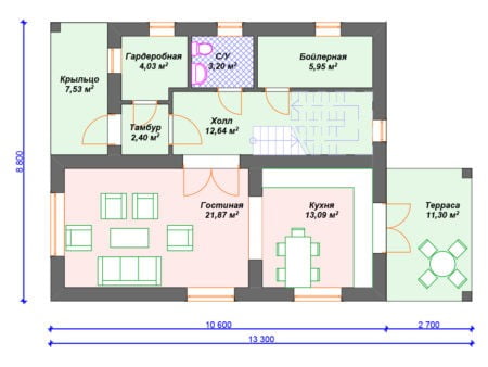 Проект дома К-150 (149.16 кв.м) Проект дома К-150 (149.16 кв.м)
