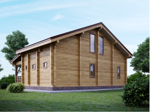Проект дома из бруса №1044 РП Проект дома из бруса №1044 РП