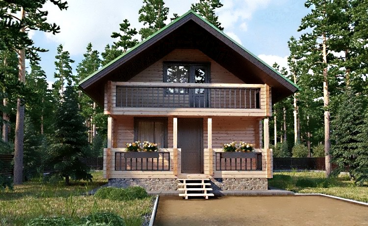 Проект дома из бруса №313 Проект дома из бруса №313