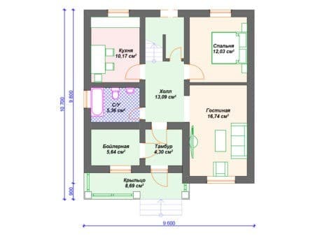 Проект дома К-244 (128.80 кв.м) Проект дома К-244 (128.80 кв.м)
