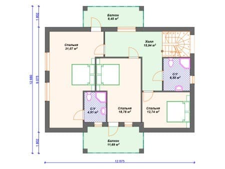 Проект дома К-134 (223.58 кв.м) Проект дома К-134 (223.58 кв.м)