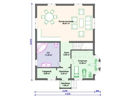 Проект дома И-022 (153.09 кв.м) Проект дома И-022 (153.09 кв.м)
