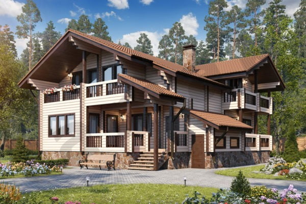 Дом из клееного бруса БД-135-1-248 Дом из клееного бруса БД-135-1-248