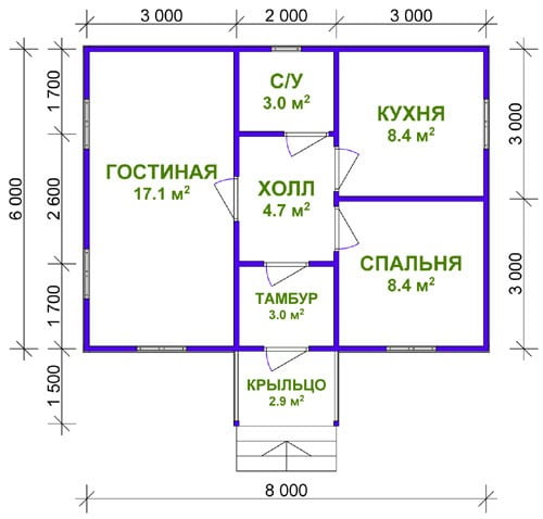 Дом из бруса «Богдан» Дом из бруса «Богдан»