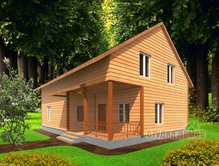 Жилой дом из бруса №6 9x12 м Жилой дом из бруса №6 9x12 м