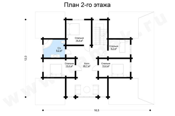 Дом из клееного бруса БД-136-1-295 Дом из клееного бруса БД-136-1-295