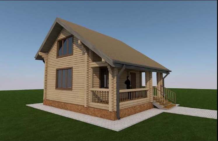 Проект дома из бруса №100-700 Проект дома из бруса №100-700