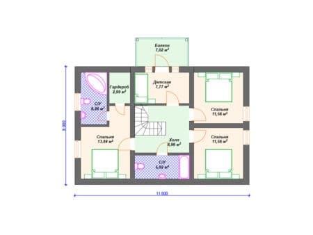 Проект дома К-242 (180.31 кв.м) Проект дома К-242 (180.31 кв.м)