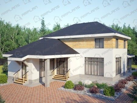 Проект дома К-129 (223.37 кв.м) Проект дома К-129 (223.37 кв.м)