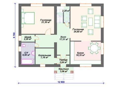 Проект дома К-119 (207.49 кв.м) Проект дома К-119 (207.49 кв.м)