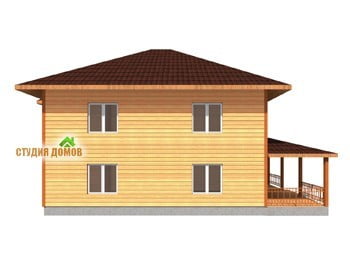 Жилой дом из бруса №2 10x11 м Жилой дом из бруса №2 10x11 м