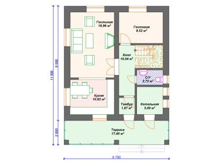 Проект дома К-132 (132.71 кв.м) Проект дома К-132 (132.71 кв.м)