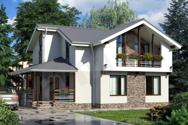 Каркасно-панельный дом Каринтия ПД-303-1-157 Каркасно-панельный дом Каринтия ПД-303-1-157