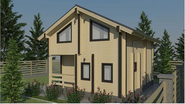 Проект дома из бруса №822 Проект дома из бруса №822