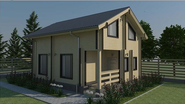 Проект дома из бруса №822 Проект дома из бруса №822