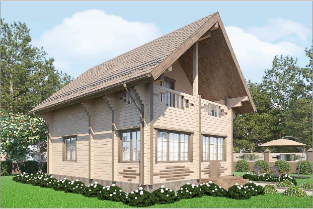 Проект дома из бруса №848 Проект дома из бруса №848