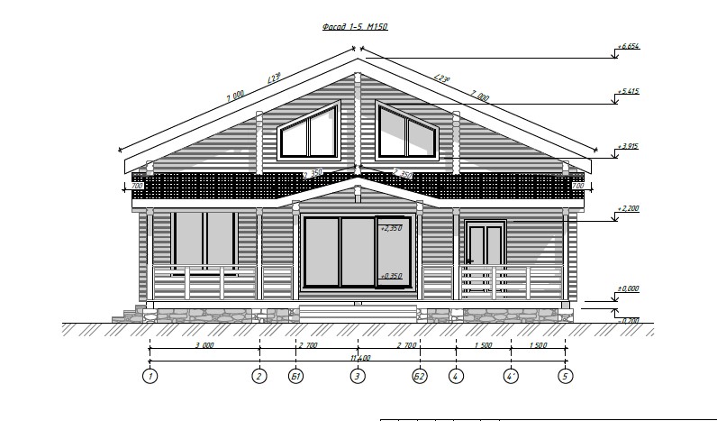Проект дома из бруса №1044 РП Проект дома из бруса №1044 РП
