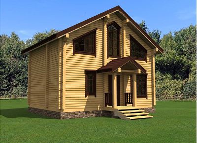 Проект дома из бруса №АС-07 Проект дома из бруса №АС-07