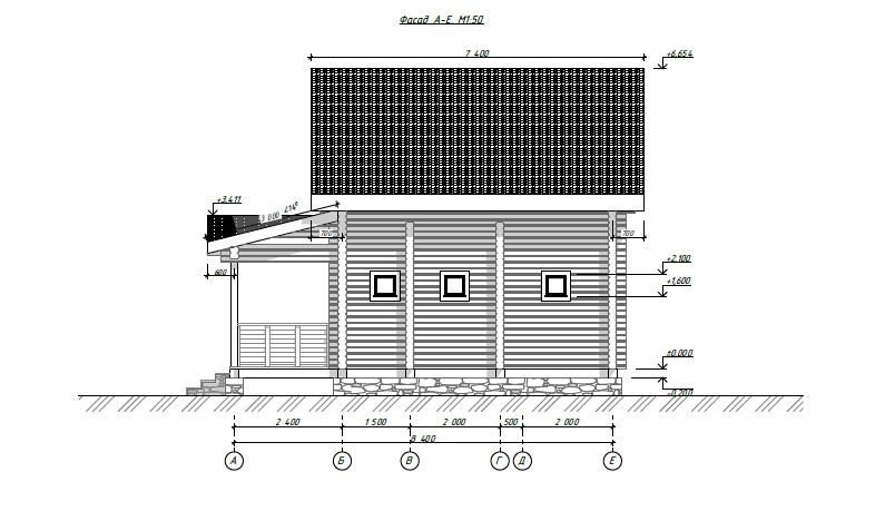 Проект дома из бруса №1044 РП Проект дома из бруса №1044 РП